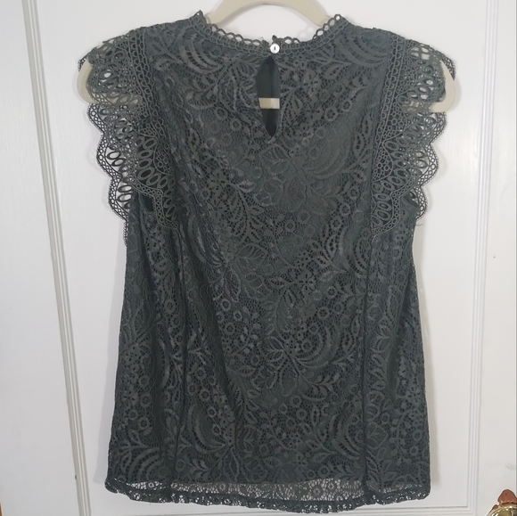 NWT Cable & Gauge All-Over Lace Blouse in Dry Oregano Size Women's S - Picture 2 of 5